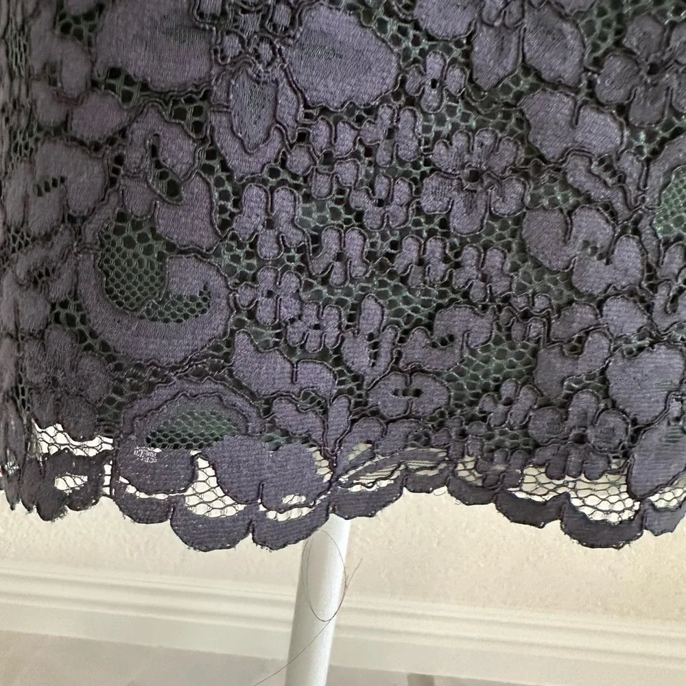 Tory Burch Navy Floral Lace Blouse
